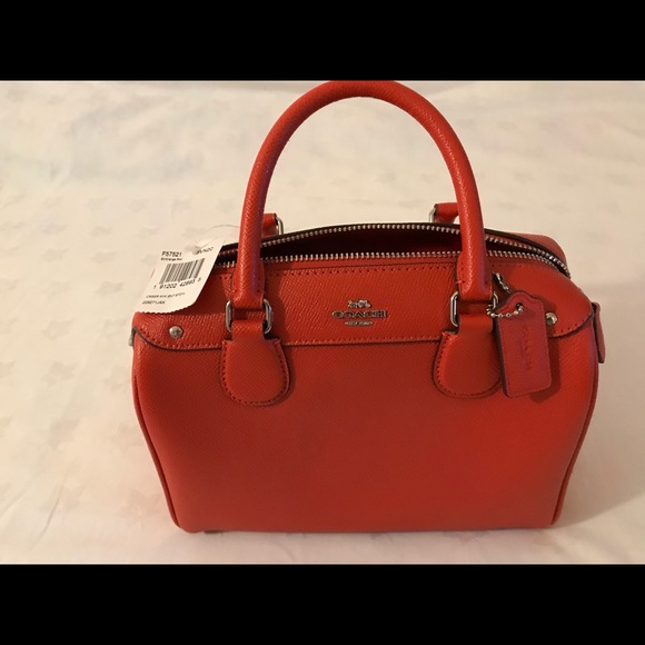 Coach mini Bennett satchel-orange/red - Picture 8 of 8